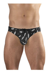 Slip de bain ErgoWear EW1766 X4D SW, couleur noir et blanc