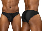 ErgoWear EW1831 X4D SW black form-fitting swim bikini with drawstring waistband for comfortable swimming