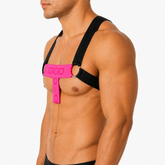 Flux Fuchsia Harness front view by Gigo Underwear