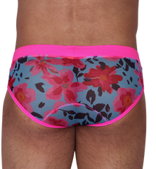 Garden Fuchsia Brief back view by Gigo Underwear