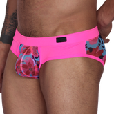 Garden Fuchsia Brief front view by Gigo Underwear