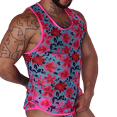 Garden Fuchsia Tank front view by Gigo Underwear