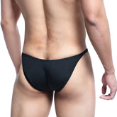 Black thong briefs with smooth form-fitting design from MetroMaleWear PosingWear IFBB PRO posing suit black