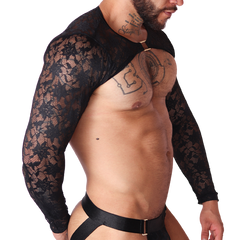 Illusion Black Harness front view by Gigo Underwear