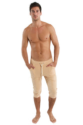 Pantalon de yoga à revers (Sable uni)