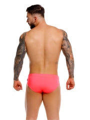 Bright pink jor 2387 travel swim briefs in candy color designed for comfortable swimming and travel use