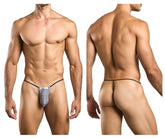 JUSTIN+SIMON XSJ02 Klassischer G-String Farbe Lurex Grau
