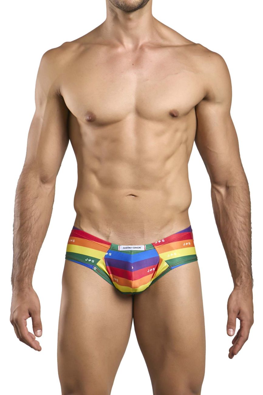 Slip de joue JUSTIN+SIMON XSJ22, drapeau de la fierté colorée Slip de joue JUSTIN+SIMON XSJ22, drapeau de la fierté colorée