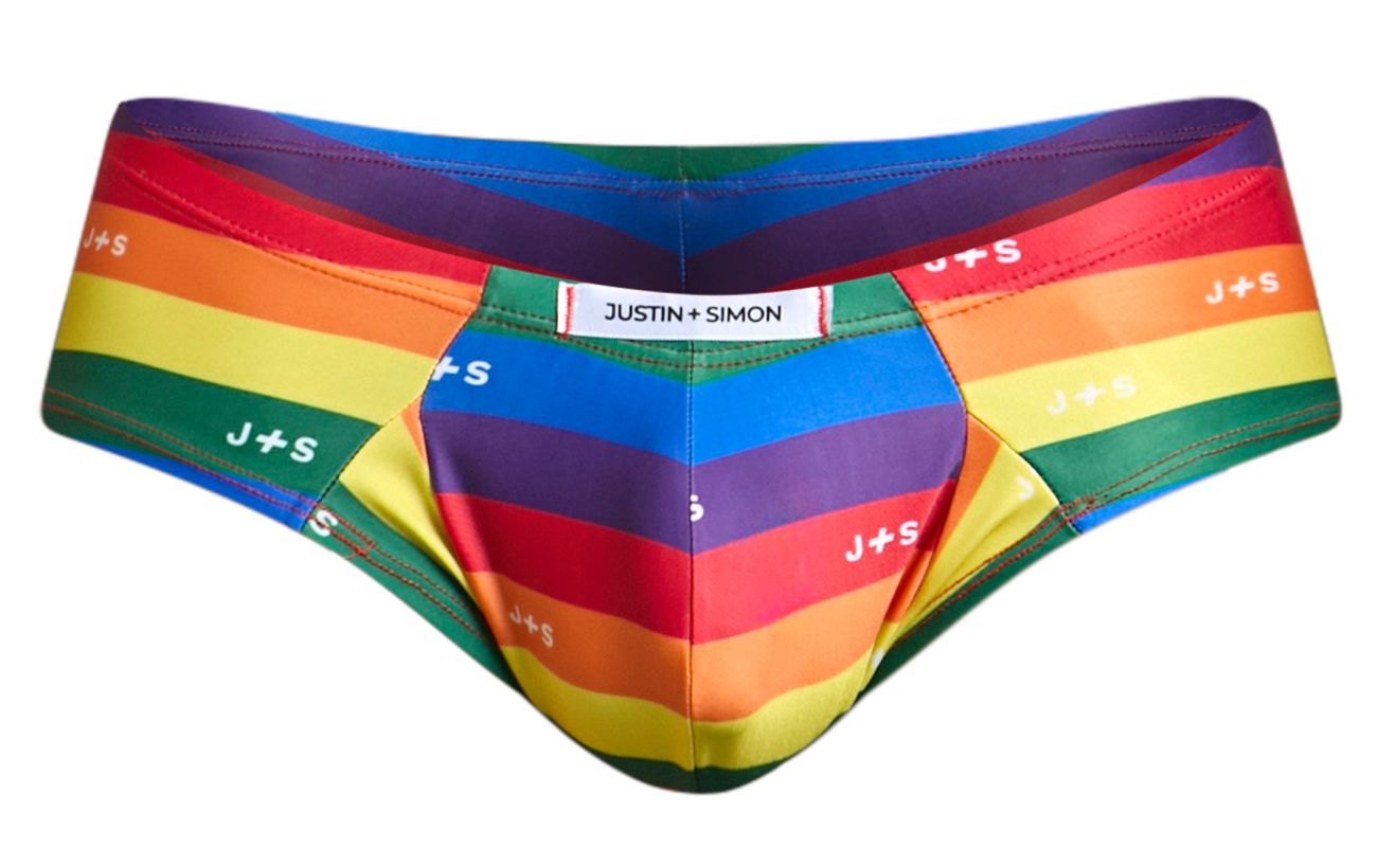 Slip de joue JUSTIN+SIMON XSJ22, drapeau de la fierté colorée Slip de joue JUSTIN+SIMON XSJ22, drapeau de la fierté colorée