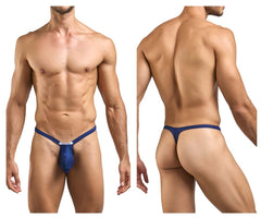 JUSTIN+SIMON XSJBU02 String-Tanga mit Wölbung, Farbe: Pfirsich-Marineblau