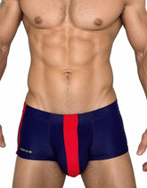 Maillot de bain coupe carrée Monster Cock de WildmanT, bleu marine/rouge