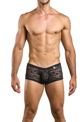 MaleBasics MBL78 Lace Trunks Color Black Lace
