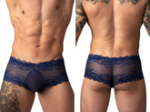 Male Power 127-280 Mini-short en dentelle Sassy avec pochette transparente couleur marine