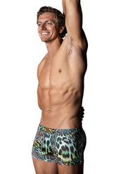 Short court Male Power 143-295 Go Wild Uplift, couleur multi-animaux