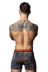 Boxer Male Power 160-299 Soo Cumfy, bleu marine et orange