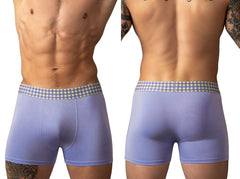 Male Power 161-306 So Comfy Gingham Boxer Brief in Lila Farbe Lila
