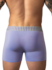 Male Power 161-306 So Comfy Gingham Boxer Brief in Lila Farbe Lila