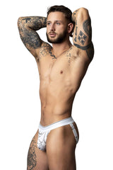 Jockstrap Male Power 349-299 Soo Cumfy, couleur blanc-noir
