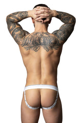 Jockstrap Male Power 349-299 Soo Cumfy, couleur blanc-noir