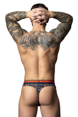 String Male Power 412-299 Soo Cumfy, couleur bleu marine et orange