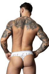 String Male Power 412-299 Soo Cumfy, couleur blanc-noir