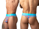 Male Power 412-306 String Gingham Tellement Confortable coloris imprimé vichy