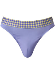 Male Power 413-306 String Gingham très confortable en violet Couleur violette