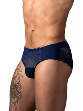 Male Power 492-280 Bikini Sassy en dentelle avec pochette, coloris Marine