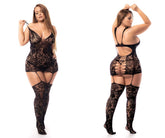 Mapale 1104X Netz-Bodystocking Farbe Schwarz