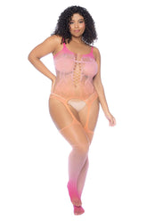 Mapale 1125X Floral Ombre Bodystocking Farbe Sonnenuntergang