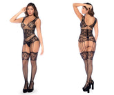 Mapale 1132 Netz-Bodystocking Farbe Schwarz-Strass