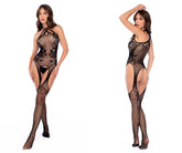 Mapale 1148 Rose Fishnet Bodystocking Color Black