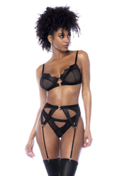 Mapale 2767 Dreiteiliges Set Farbe Wet Look Schwarz