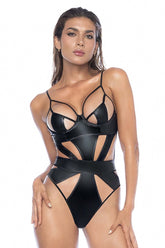 Mapale 2793 Bodysuit Farbe Wetlook Schwarz