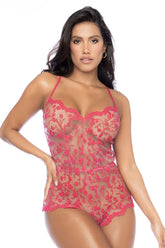 Mapale 7543 Barboteuse-Babydoll Couleur Cerise