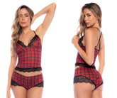 Mapale 7589 Zweiteiliges Pyjama-Set Farbe Rot Kariert