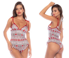 Mapale 7596 Combinaison de nuit Imprimé vacances couleur