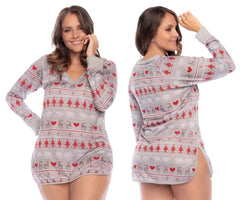 Chemise de nuit Mapale 7597X, imprimé vacances, couleur