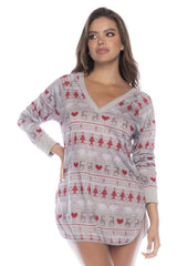 Chemise de nuit Mapale 7597, imprimé vacances, couleur