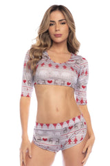 Ensemble de pyjama deux pièces Mapale 7598 Couleur Imprimé vacances