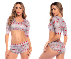 Ensemble de pyjama deux pièces Mapale 7598 Couleur Imprimé vacances