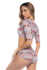 Ensemble de pyjama deux pièces Mapale 7598 Couleur Imprimé vacances