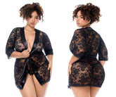 Mapale 7618X Robe with matching Panty Color Black