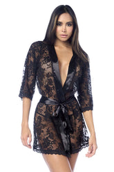 Mapale 7618 Bademantel mit passendem Höschen, Farbe Schwarz