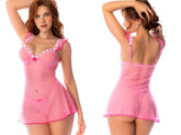 Mapale 7624 Babydoll und passender String, Farbe: Pink Romance
