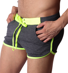 Nafts Gray Shorts front view by Gigo Underwear