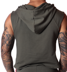 Nafts Green Hoody T Shirt back view by Gigo Underwear