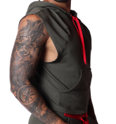 Nafts Green Hoody T Shirt front view by Gigo Underwear