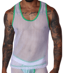 Net Green Tank by Gigo Underwear