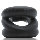 OXBALLS Z-Balls Night Edition black novelty toy with a twisted, stacked ring design.